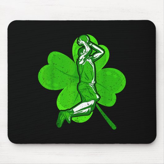 Basketball Shamrock St Patrick's Day Srt Lover Boy Muismat (Voorkant)
