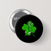 Basketball Shamrock St Patrick's Day Srt Lover Boy Ronde Button 5,7 Cm (Voorkant /achterkant)