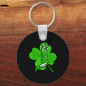 Basketball Shamrock St Patrick's Day Srt Lover Boy Sleutelhanger (Voorkant)