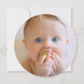 Basketball Shape Photo Boy's 1st Birthday Circle Kaart (Achterkant)