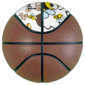 Basketball Sheep Brown Hearts Bumblebee Basketbal (Rechts)