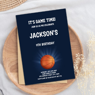Basketball Shine Birthday-uitnodigingen Kaart