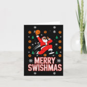 Basketball Shirt Boys Christmas Pajamas Merry Swis Kaart (Voorkant)