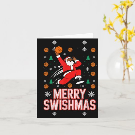 Basketball Shirt Boys Christmas Pajamas Merry Swis Kaart (Gele Bloem)