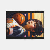 Basketball Shirt Fleece Deken (Voorkant (Horizontaal))