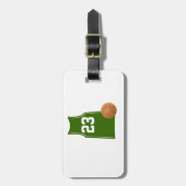 Basketball Shirt met Basketball Bagagelabel (Voorkant verticaal)