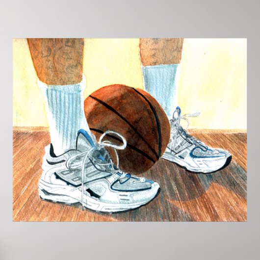 Basketball Shoes Canvas Print (Voorkant)