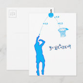 Basketball Shot and Quadratic-vergelijking Briefkaart (Voorkant / Achterkant)