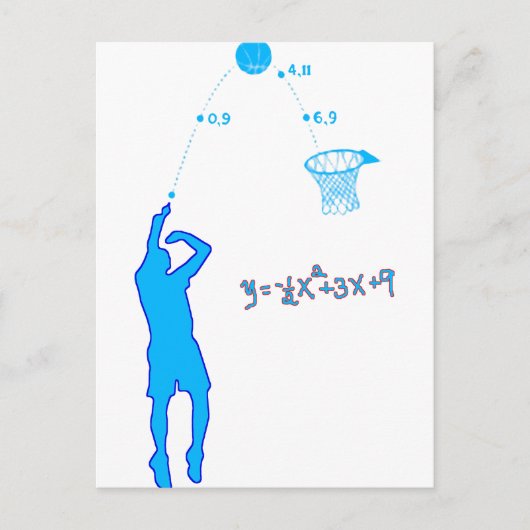 Basketball Shot and Quadratic-vergelijking Briefkaart (Voorkant)