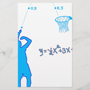 Basketball Shot and Quadratic-vergelijking Briefpapier