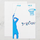 Basketball Shot and Quadratic-vergelijking Briefpapier (Voorkant / Achterkant)