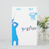 Basketball Shot and Quadratic-vergelijking Briefpapier (Staand voorkant)