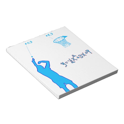 Basketball Shot and Quadratic-vergelijking Notitieblok (Schuin)