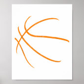 Basketball Silhouette Bball Player Coach Sports Ba Poster (Voorkant)