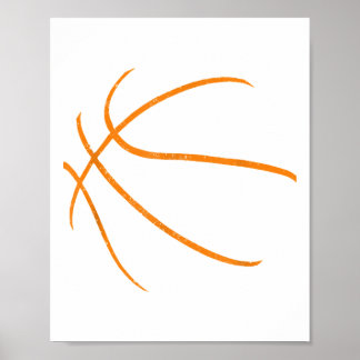 Basketball Silhouette Bball Player Coach Sports Ba Poster