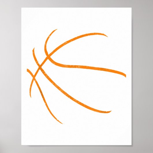 Basketball Silhouette Bball Player Coach Sports Ba Poster (Voorkant)