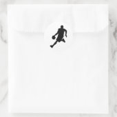 Basketball Silhouette Ronde Sticker (Tas)