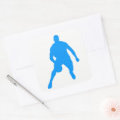 Basketball Silhouette Vierkante Sticker (Envelop)