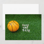 Basketball Sla de datum op met basketbal op groen Kaart (Voorkant / Achterkant)