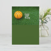 Basketball Sla de datum op met basketbal op groen Kaart (Staand voorkant)