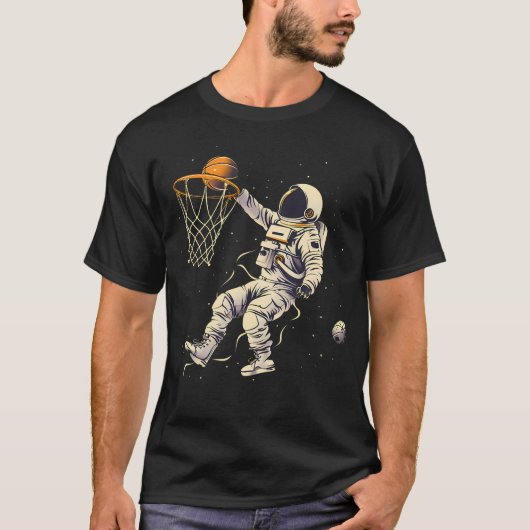 Basketball Slam Dunk Astronaut Basketball Player D T-shirt (Voorkant)