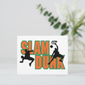 Basketball Slam Dunk Briefkaart (Staand voorkant)