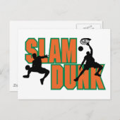 Basketball Slam Dunk Briefkaart (Voorkant / Achterkant)