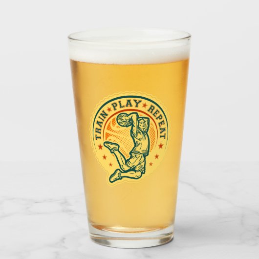 Basketball Slam Dunk  Design Glas (Voorkant gevuld)