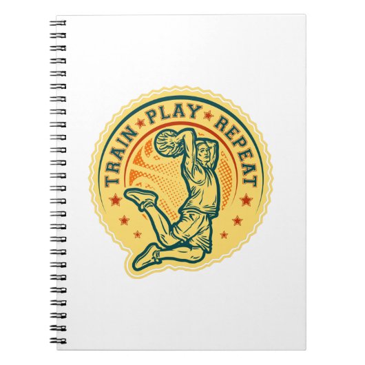 Basketball Slam Dunk Design Notitieboek (Voorkant)
