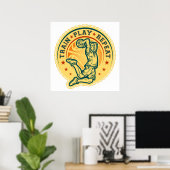 Basketball Slam Dunk  Design Poster (Thuiskantoor)