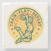 Basketball Slam Dunk  Design Stenen Onderzetter (Voorkant)