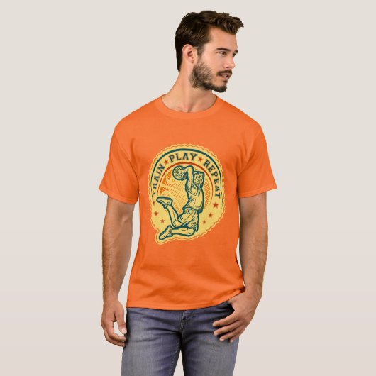 Basketball Slam Dunk Design T-shirt (Voorkant volledig)