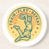 Basketball Slam Dunk Design Zandsteen Onderzetter (Voorkant)