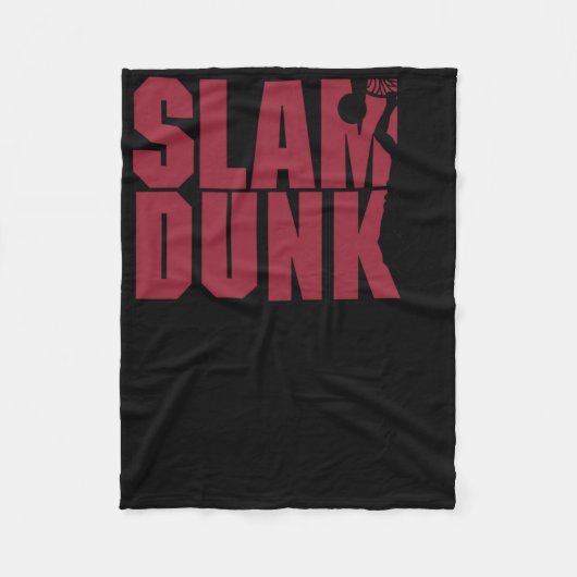 Basketball Slam Dunk Fleece Deken (Voorkant)