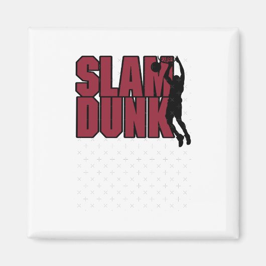 Basketball Slam Dunk Magneet (Voorkant)