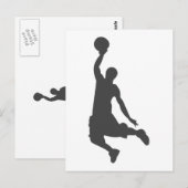 Basketball Slam Dunk silhouette Briefkaart (Voorkant / Achterkant)