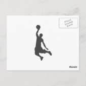 Basketball Slam Dunk silhouette Briefkaart (Achterkant)