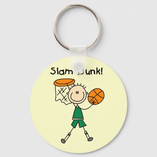 Basketball Slam Dunk T-shirts en cadeautjes Sleutelhanger (Voorkant)