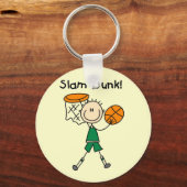 Basketball Slam Dunk T-shirts en cadeautjes Sleutelhanger (Voorkant)