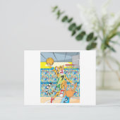 Basketball Slam Dunk van Tiger, onder toezicht van Briefkaart (Staand voorkant)