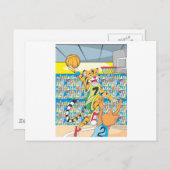 Basketball Slam Dunk van Tiger, onder toezicht van Briefkaart (Voorkant / Achterkant)