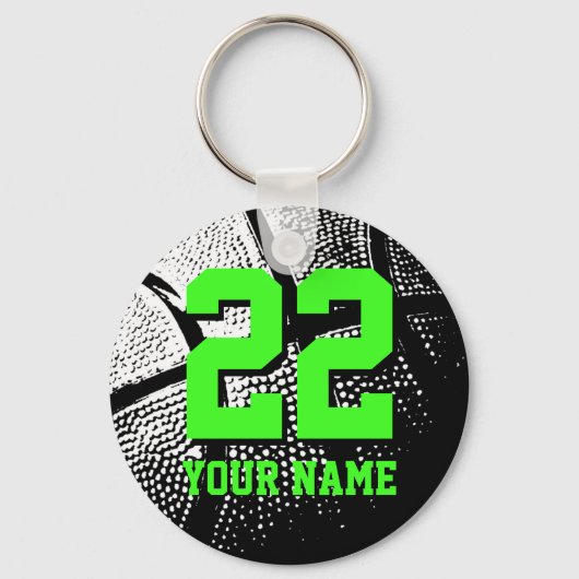 Basketball sleutelhanger cadeau voor jongens en me (Voorkant)