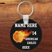 Basketball-Sleutelhangers met afspeelnaam Sleutelhanger (Voorkant)