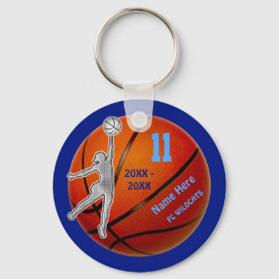 Basketball Sleutelhangers Uw JAAR, NUMMER, NAAM, T