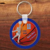 Basketball Sleutelhangers Uw JAAR, NUMMER, NAAM, T (Voorkant)