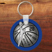 Basketball-Sleutelhangers, vier tekstvakken en uw  Sleutelhanger (Voorkant)