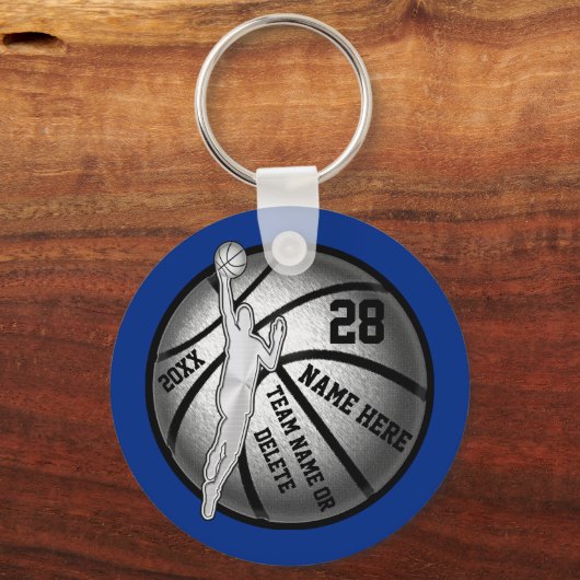 Basketball-Sleutelhangers, vier tekstvakken en uw  Sleutelhanger (Voorkant)