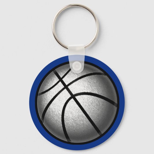 Basketball-Sleutelhangers, vier tekstvakken en uw  Sleutelhanger (Achterkant)