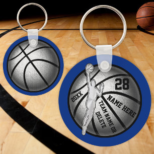 Basketball-Sleutelhangers, vier tekstvakken en uw Sleutelhanger