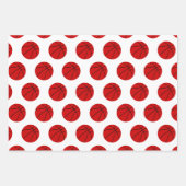 Basketball & Snowflake Red Black & White Kerstmis Inpakpapier Vel (Voorkant 2)